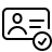 parakeet line style checked identification documents icon