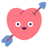keek style heart with arrow icon