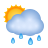 Sonne-hinter-Regen-Wolke icon