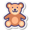 stickers style teddy bear icon