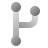 deco duotone style code fork icon