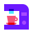 color glass style 커피 머신 icon