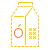 stitch style carton of orange juice icon