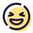 ícone de rosto sorridente e semicerrado icon