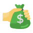 Hand Holding Money Bag icon