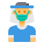 máscara facial externa-coronavirus-itim2101-flat-itim2101 icon