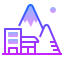 gradient style 산악 도시 icon