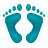 emoji style footprints emoji icon