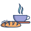 tea and french bread icon