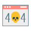 外部 404 图标网络开发和编程平地卡拉什 icon