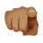 emoji de tono de piel oscuro medio apuntando al espectador icon