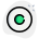 Geometric circle dot shape with ring pattern icon