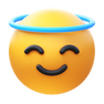 Smiling face with halo emoji icon