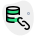 Link sharing on a backup server isolated on a white background icon
