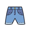 Pantaloncini in Denim icon