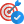 Arrow on its target concept of task accomplishment icon