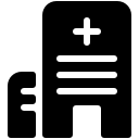 pastel glyph style 병원 icon