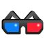 Óculos 3d icon