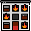 queima externa-bombeiro-justicon-lineal-color-justicon icon