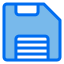 external-save-interface-a2-creatype-blue-field-colourcreatype icon