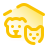pulsar gradient style animal shelter icon
