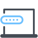 pastel color style laptop password icon