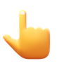 3d fluency style index finger icon