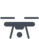 pastel color style drohne mit kamera icon