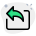 Mail reply arrow for email and messages icon