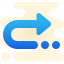 cute clipart style u 우회전 icon