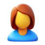 3d fluency style 사람 여성 icon