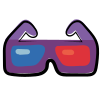 Gafas 3d icon