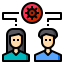 virus transmission icon