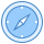 blue ui style 나침반 icon