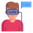 외부-VR-안경-작성 및 번역-서비스-스매싱스톡-플랫-스매싱-스톡 icon