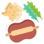 pizza dough and cheese icon