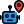 Location of a robot with pinpoint Isolated on a white background icon