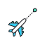 airplane flying icon