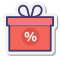 stickers style black friday gift icon