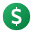 Dollar américain encerclé icon