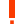 A punctuation mark indicating an exclamation symbol icon