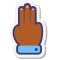 stickers style tres dedos piel tipo 3 icon
