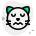 Sad cat with eyes closed confounded emoji icon