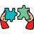 doodle style puzzle matching icon