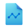 3d fluency style 그래프 보고서 icon