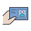 color hand drawn style identity theft icon