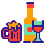 stile di vita-bevanda-alcolica-esterna-wanicon-colore-lineare-wanicon icon