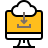 cloud download computer icon