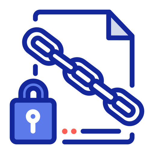 ransomware; file; lock; virus; padlock; chains icon
