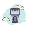 cloud style flash de la cámara icon